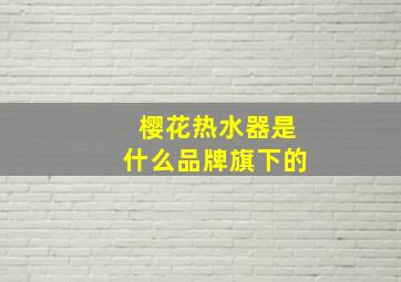 樱花热水器是什么品牌旗下的