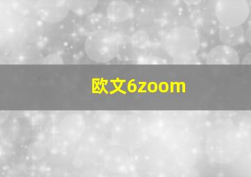 欧文6zoom