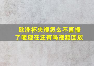 欧洲杯央视怎么不直播了呢现在还有吗视频回放