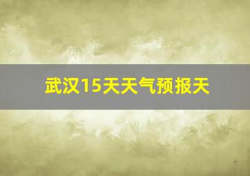 武汉15天天气预报天