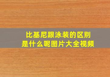 比基尼跟泳装的区别是什么呢图片大全视频