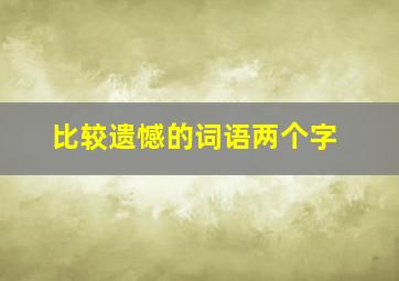 比较遗憾的词语两个字