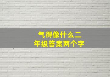 气得像什么二年级答案两个字