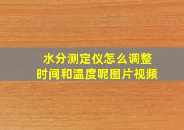 水分测定仪怎么调整时间和温度呢图片视频