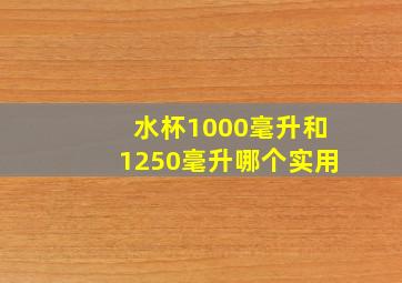 水杯1000毫升和1250毫升哪个实用