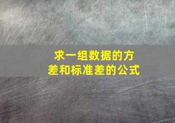 求一组数据的方差和标准差的公式