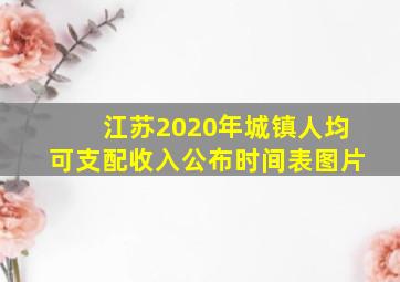 江苏2020年城镇人均可支配收入公布时间表图片