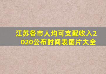 江苏各市人均可支配收入2020公布时间表图片大全