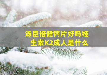 汤臣倍健钙片好吗维生素K2成人是什么