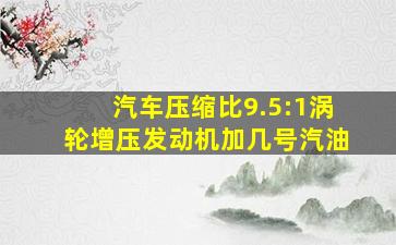 汽车压缩比9.5:1涡轮增压发动机加几号汽油