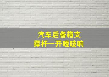 汽车后备箱支撑杆一开嘎吱响