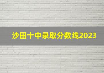 沙田十中录取分数线2023