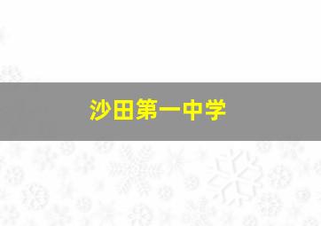 沙田第一中学