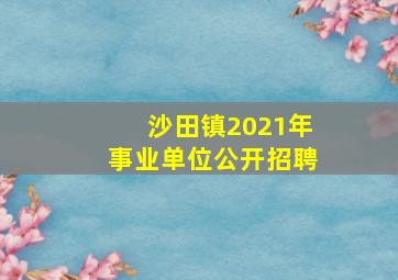 沙田镇2021年事业单位公开招聘