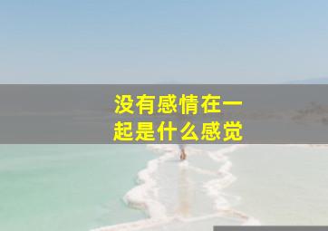 没有感情在一起是什么感觉