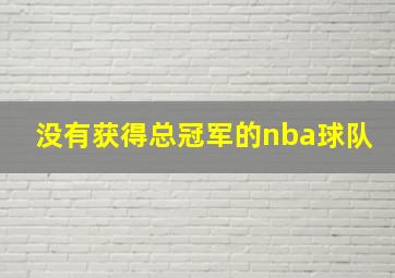 没有获得总冠军的nba球队