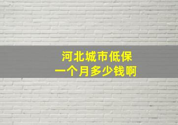 河北城市低保一个月多少钱啊