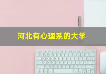 河北有心理系的大学