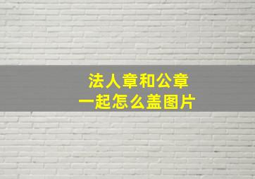 法人章和公章一起怎么盖图片