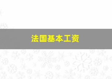 法国基本工资