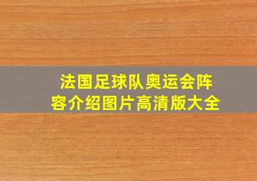 法国足球队奥运会阵容介绍图片高清版大全