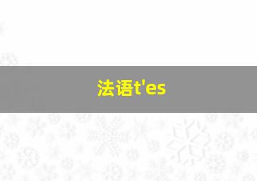 法语t'es