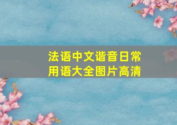 法语中文谐音日常用语大全图片高清