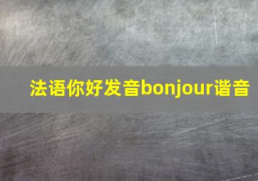 法语你好发音bonjour谐音