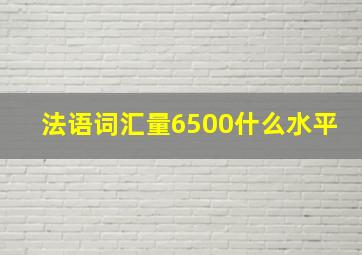 法语词汇量6500什么水平