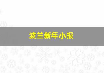 波兰新年小报