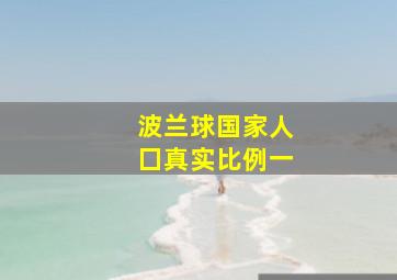 波兰球国家人囗真实比例一