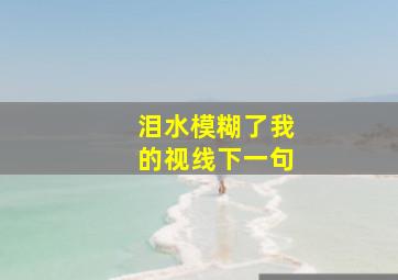 泪水模糊了我的视线下一句