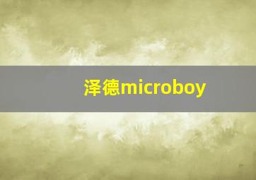 泽德microboy