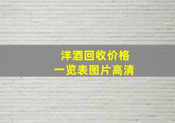 洋酒回收价格一览表图片高清