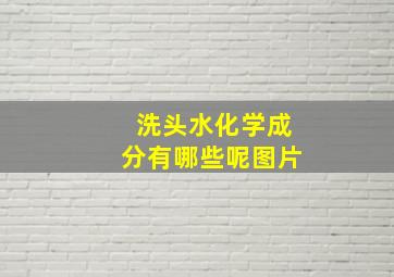 洗头水化学成分有哪些呢图片