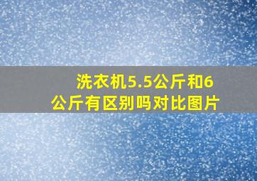 洗衣机5.5公斤和6公斤有区别吗对比图片