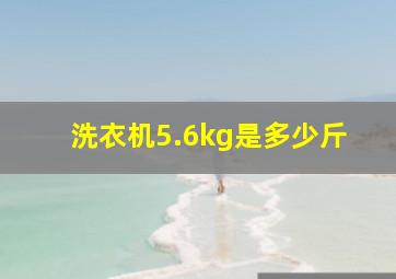 洗衣机5.6kg是多少斤