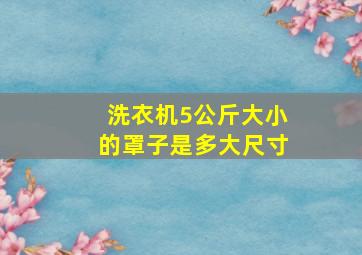 洗衣机5公斤大小的罩子是多大尺寸