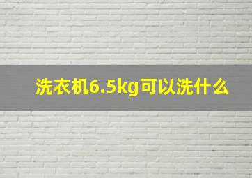 洗衣机6.5kg可以洗什么