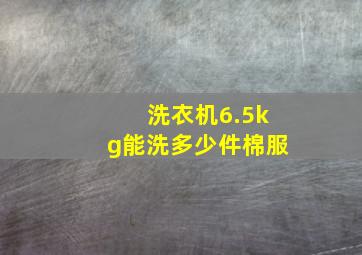 洗衣机6.5kg能洗多少件棉服