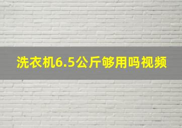 洗衣机6.5公斤够用吗视频