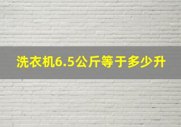 洗衣机6.5公斤等于多少升