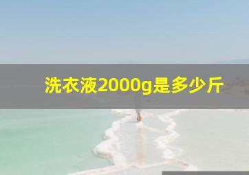 洗衣液2000g是多少斤