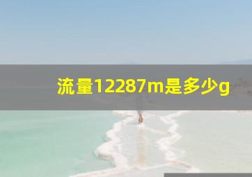 流量12287m是多少g