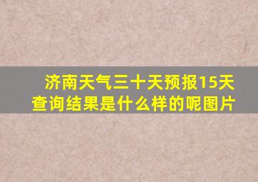 济南天气三十天预报15天查询结果是什么样的呢图片