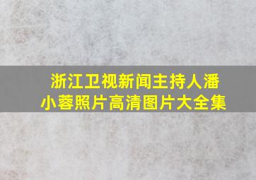 浙江卫视新闻主持人潘小蓉照片高清图片大全集