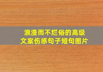 浪漫而不烂俗的高级文案伤感句子短句图片