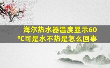 海尔热水器温度显示60℃可是水不热是怎么回事