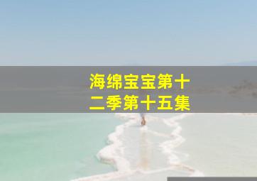 海绵宝宝第十二季第十五集