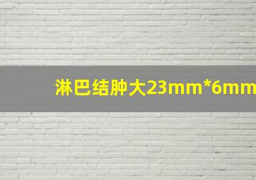 淋巴结肿大23mm*6mm